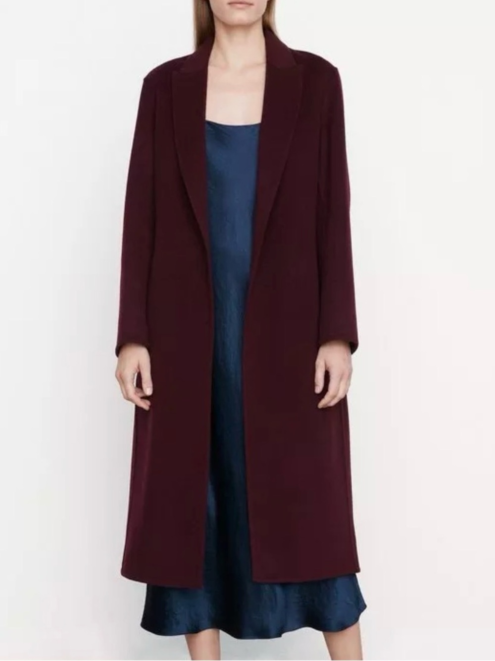 Vince Burgundy Wool Coat